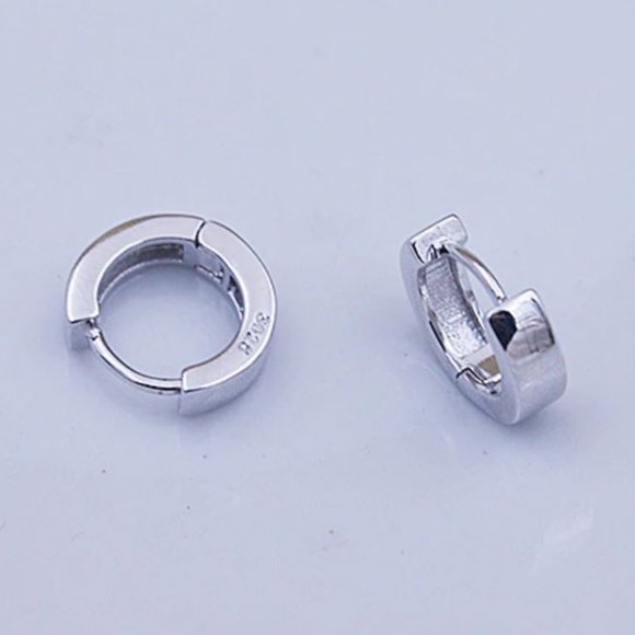 925 Sterling Silver Huggie Hoop Earrings - Picture 2 of 6
